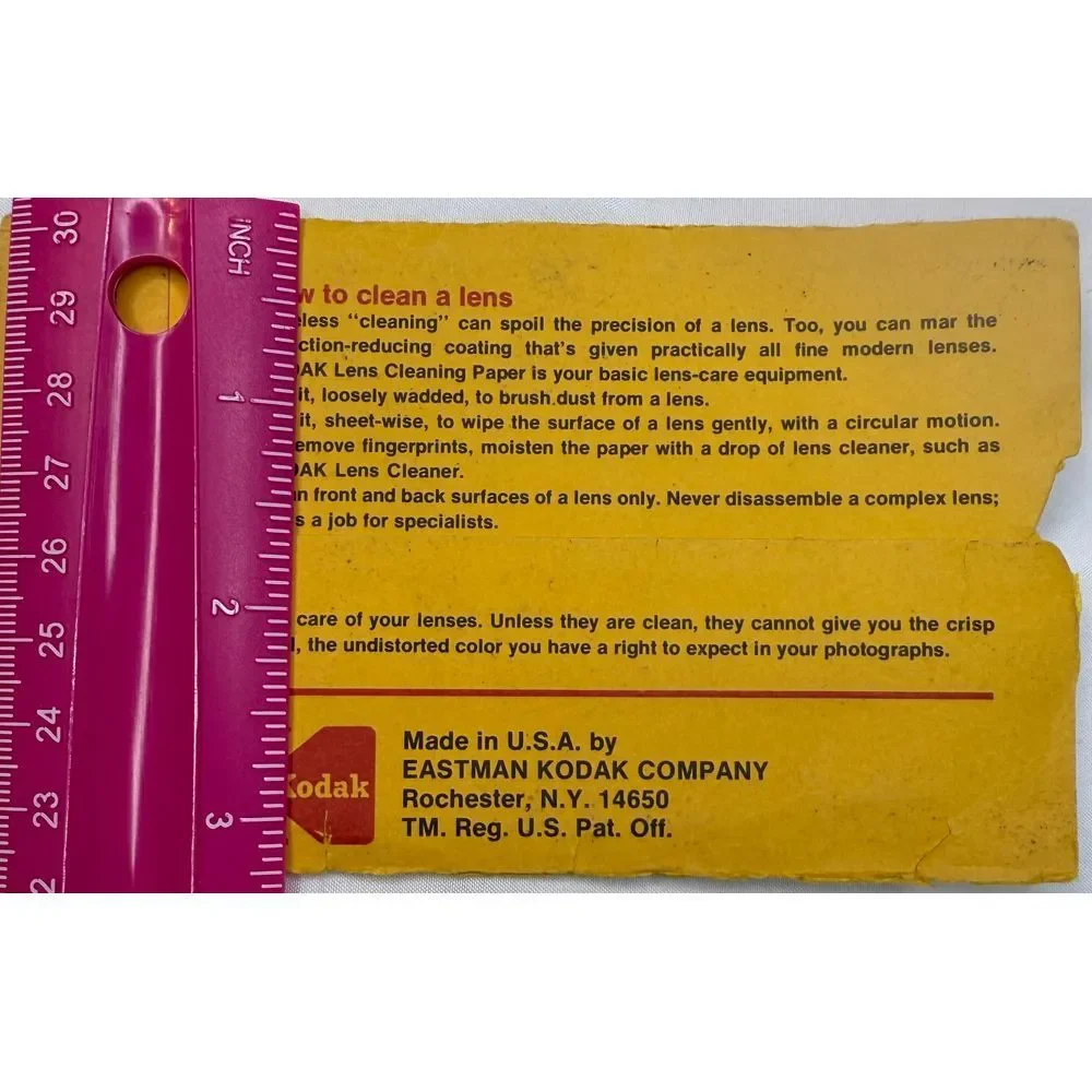 Kodak‎ Vintage Lens Cleaning Paper 20 Sheets Photography Camera Supplies